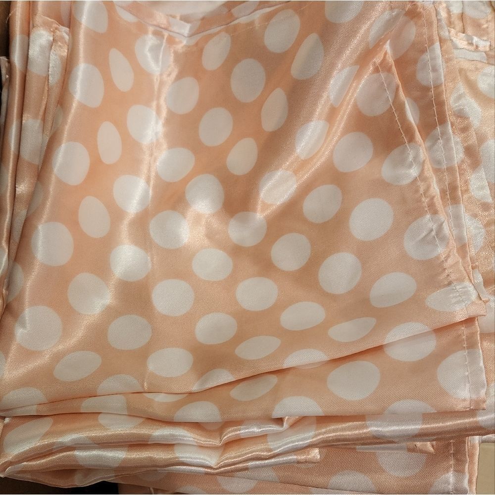 100 pink polka dot satin napkins wedding decor
